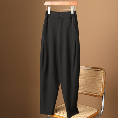 Casual γυναικείο παντελόνι με τσέπη και λάστιχο