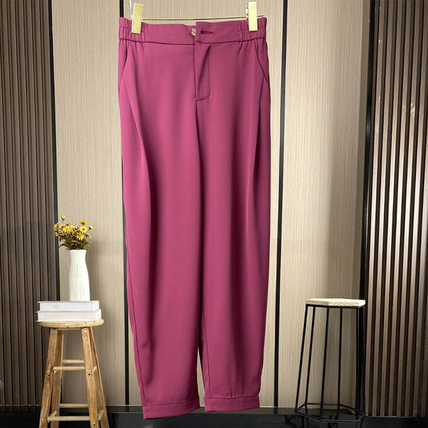 Casual γυναικείο παντελόνι με τσέπη και λάστιχο