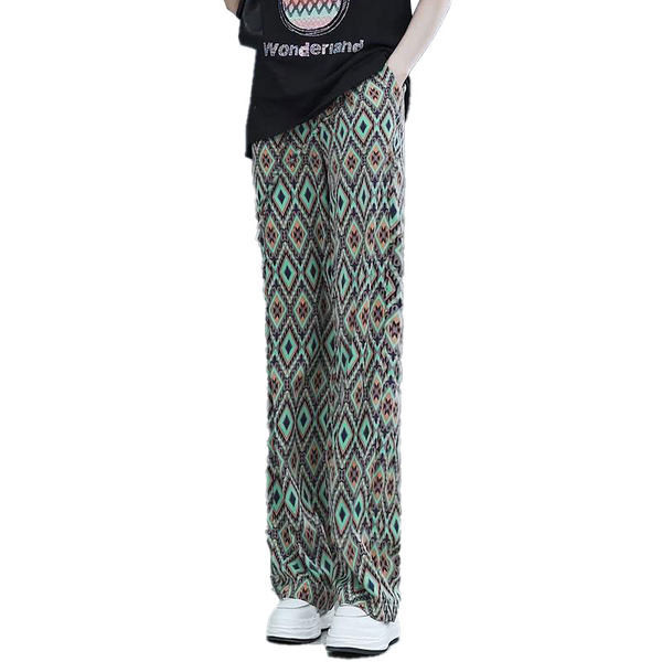 Ежедневен дамски цветен панталон с връзки