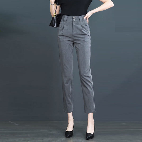 Elegáns női nadrág magas derékkal és zsebbel