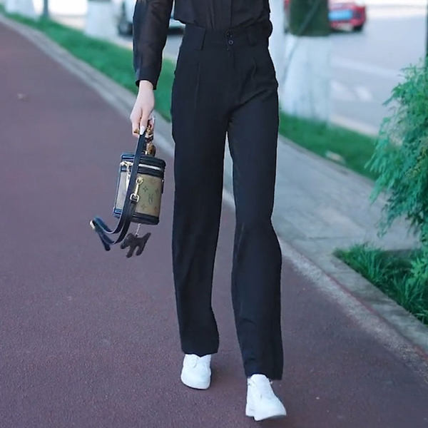 Elegáns női nadrág magas derékkal