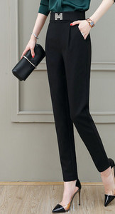 Γυναικείο παντελόνι με ψηλή μέση - κλασικό  κομψό μοντέλο