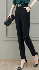 Γυναικείο παντελόνι με ψηλή μέση - κλασικό  κομψό μοντέλο