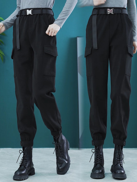 Naiste vabaaja püksid - taskuga