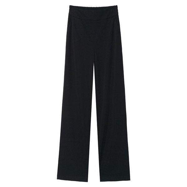 Női, magas derekú, oldalsó cipzáras fekete nadrág