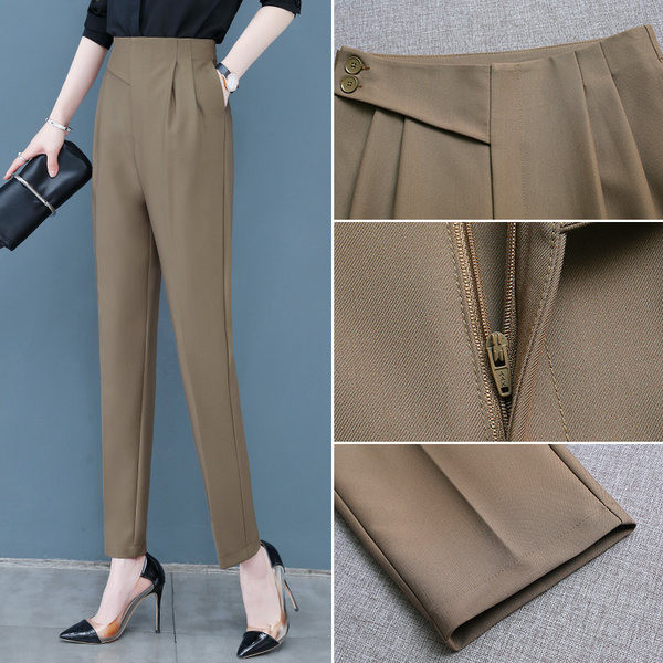 Ženske luksuzne hlače visokog struka