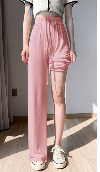 Naiste kõrge vöökohaga püksid – õhukesed vabaaja püksid