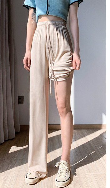 Naiste kõrge vöökohaga püksid – õhukesed vabaaja püksid