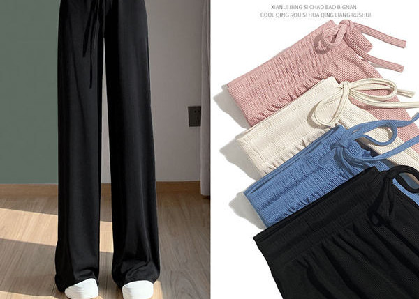 Naiste kõrge vöökohaga püksid – õhukesed vabaaja püksid