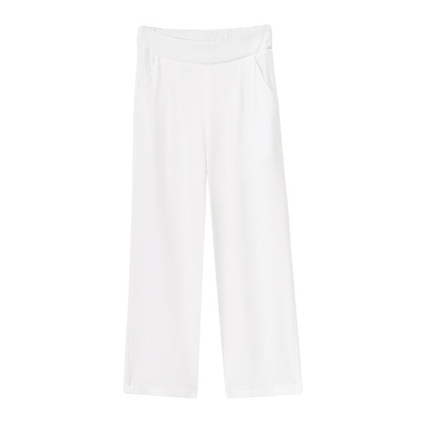 Sieviešu zīda elegantas bikses ar augstu vidukli divās krāsās