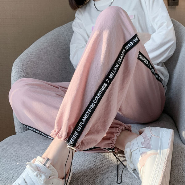 Ženske hlače visokog struka - sportski široki kroj