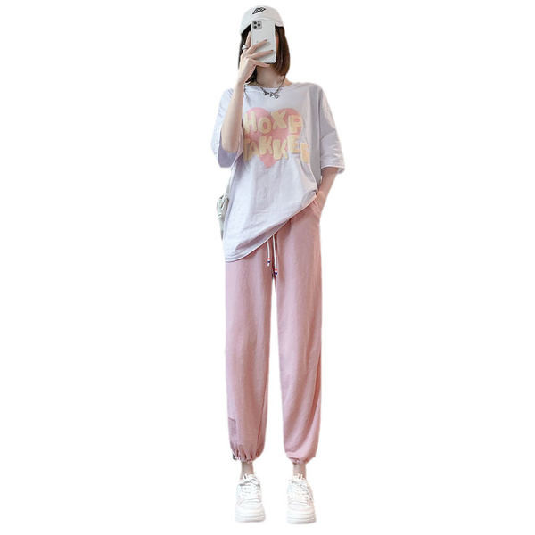 Ženske hlače visokog struka - sportski široki kroj