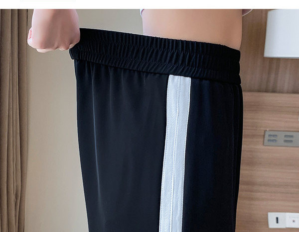 Спортен дамски панталон с висока талия и кант