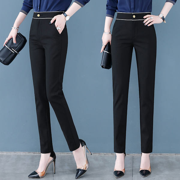 Elegáns nadrág gombbal és cipzárral