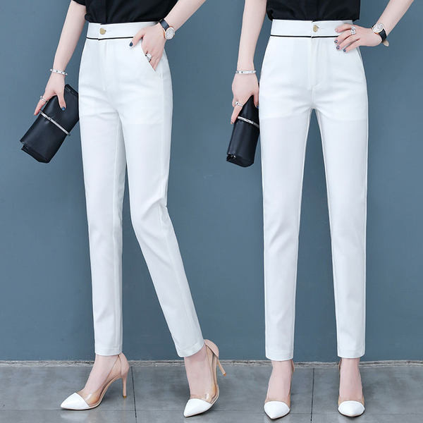 Elegáns nadrág gombbal és cipzárral