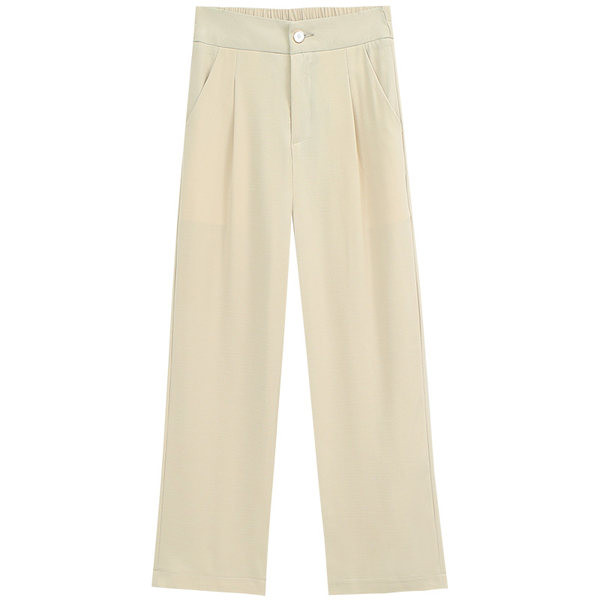 Γυναικείο casual μεταξωτό παντελόνι με τσέπη