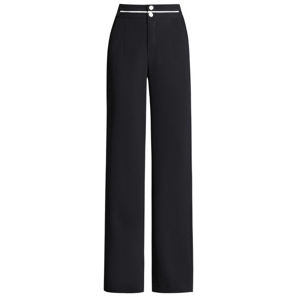 Дамски панталони с висока талия- изчистен свободен модел