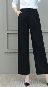 Női nadrág - bő mintás fekete színben