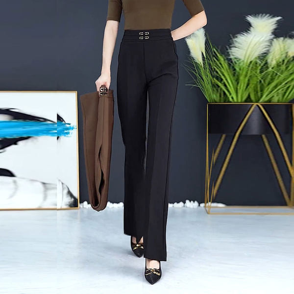 Elegáns nadrág dekoratív övvel