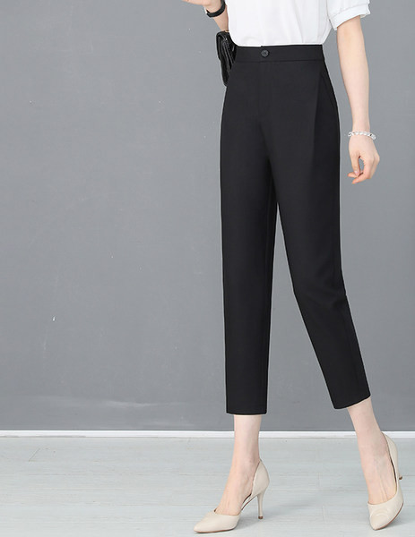 Elegantne hlače s visokim strukom i džepom