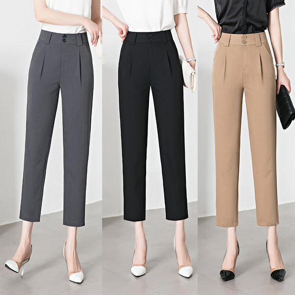 Elegantne hlače s visokim strukom i džepom