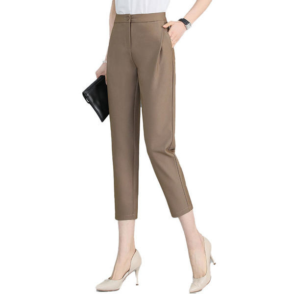 Elegantne hlače s visokim strukom i džepom