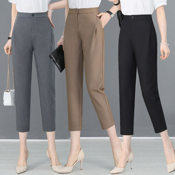 Elegantne hlače s visokim strukom i džepom