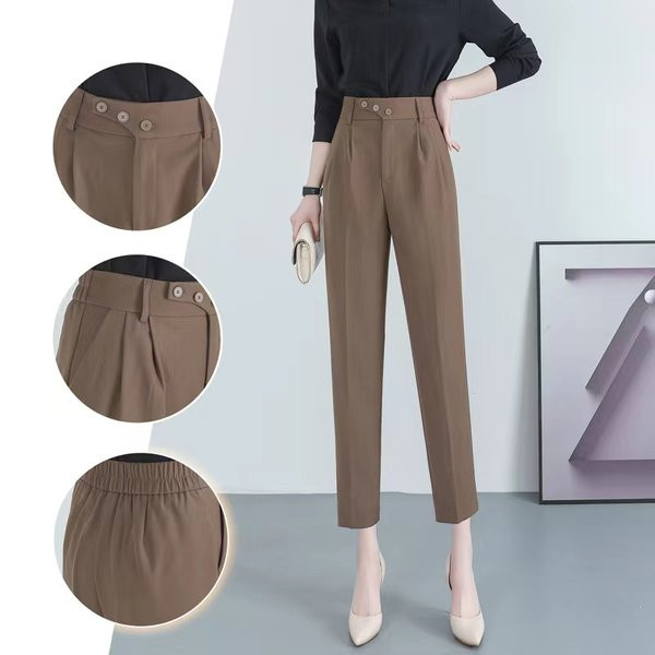 Ženske svilene hlače visokog struka