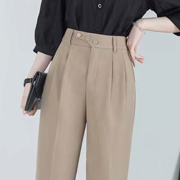 Ženske svilene hlače visokog struka