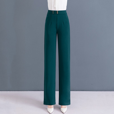 Sieviešu elegantas bikses ar dekoratīvu jostu un kabatu