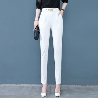 Елегантен дамски панталон с метален колан