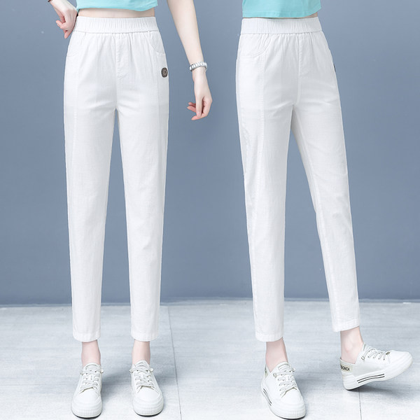 Naiste vabaajapüksid taskuga kolmes värvitoonis