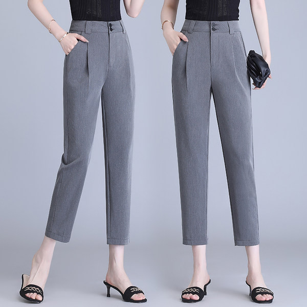 Naiste õhukesed kõrge vöökohaga püksid