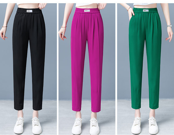 Дамски спортно-ежедневен панталон с ластична  талия