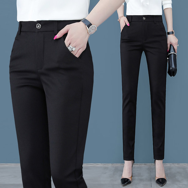 Ženske hlače visokog struka čistog ravnog kroja