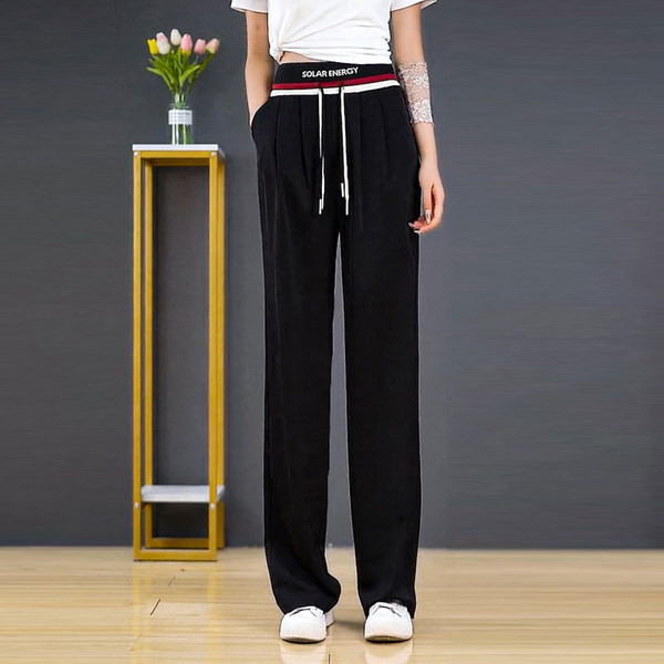 Дамски спортен панталон с широк ластик