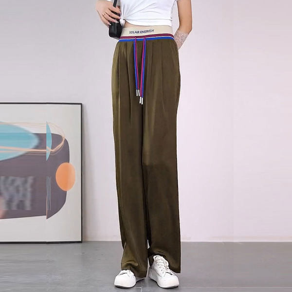 Дамски спортен панталон с широк ластик