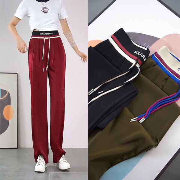 Дамски спортен панталон с широк ластик