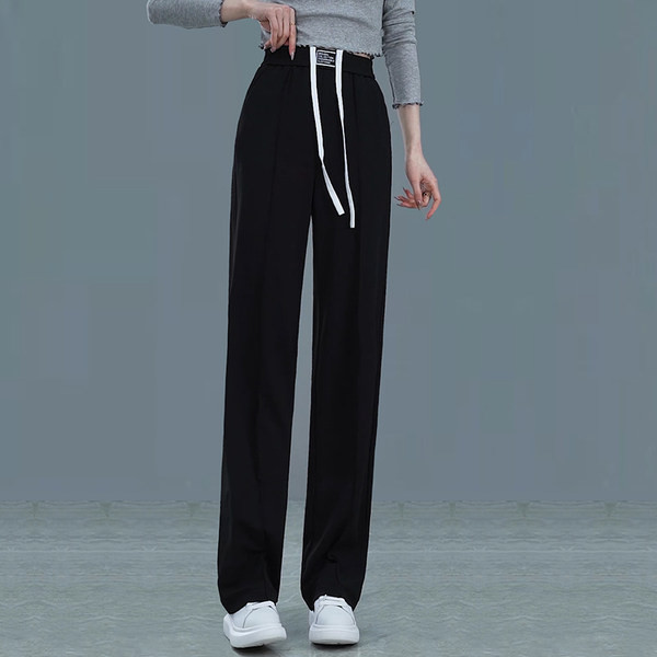 Naiste vabaaja kõrge vöökohaga püksid erinevates värvides