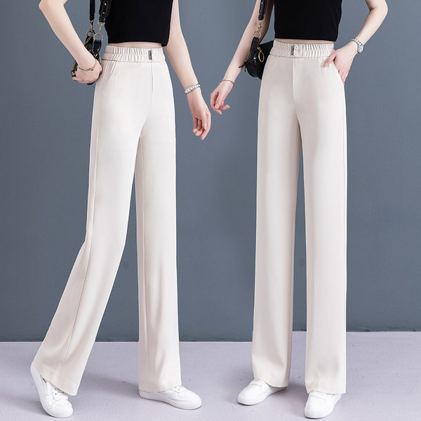 Дамски прав панталон с джобове -два цвята