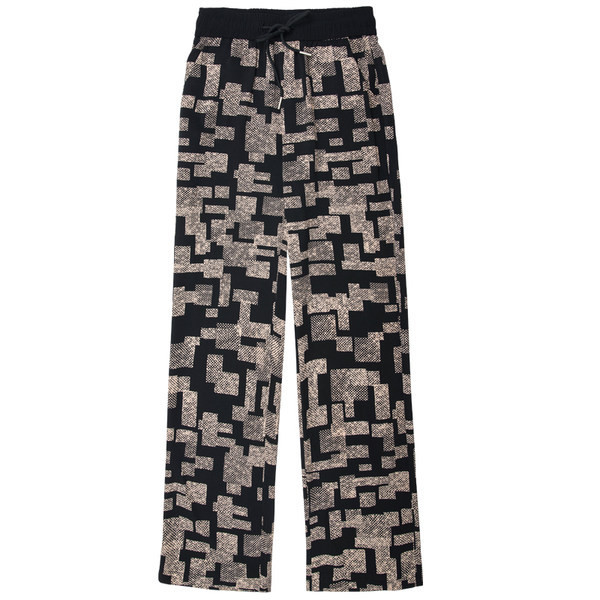 Női széles szárú nadrág gumírozott derékkal és zsebbel