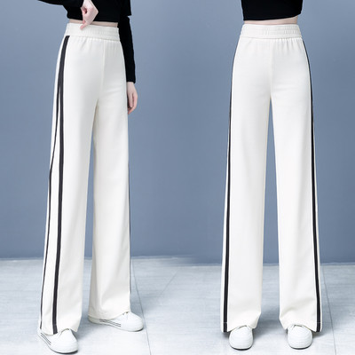 Γυναικείο casual φαρδύ παντελόνι με λάστιχο στη μέση και στρίφωμα