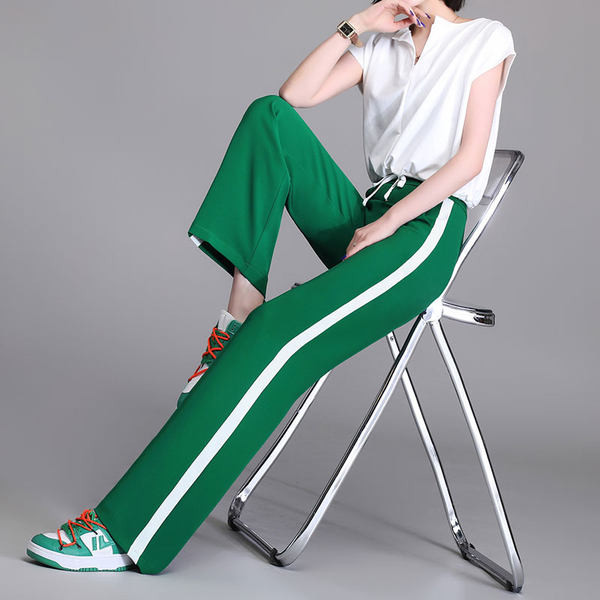 Спортен дамски панталон - с висока талия