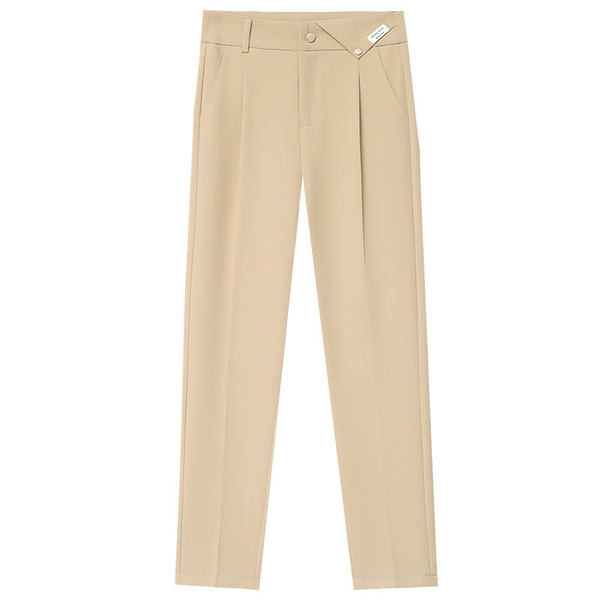 Дамски панталон с висока талия- прав модел