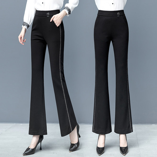 Елегантен дамски панталон с джоб нов модел