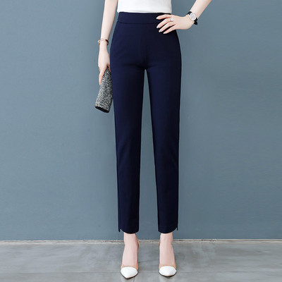 Прав ежедневен панталон с висока талия