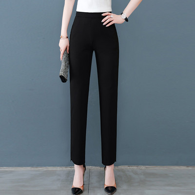 Прав ежедневен панталон с висока талия