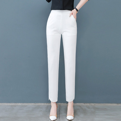 Прав ежедневен панталон с висока талия