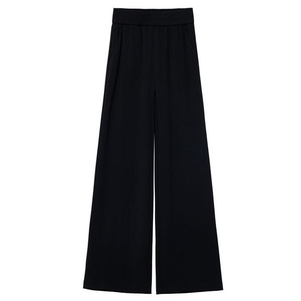 Kahes värvitoonis laiade sääredega naiste püksid