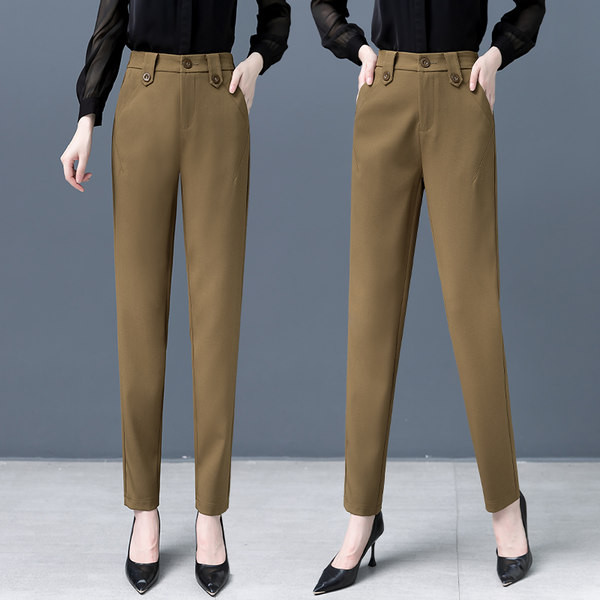 Naiste vabaaja kõrge vöökohaga püksid erinevates värvides